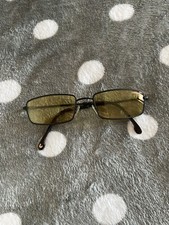 Occhiali da sole rettangolari Carrera in metallo satinato con lenti gialle