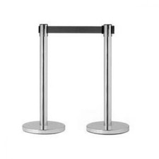 COLONNINA TENDINASTRO IN ACCIAIO ALTEZZA 1 METRO CON NASTRO 2 METRI SEGNA CORSIE