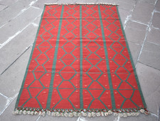 Tappeto Turco 47'' x 69'' Anatolico Tessuto Piatto Konia Kilim Raro Design Area Kilim