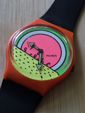 Orologio Vintage Schmidt Muller Keith Haring Raro Breakdance Swatch 1985 34mm