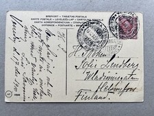 O.) Cartolina Regno Venezia 1910 per la Finlandia 