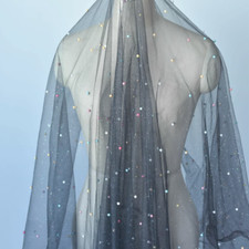 Trasparente Pizzo Perline