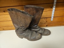 Rares bottes Cuir  allemandes  landser wehrmacht Originales 1939-1945 
