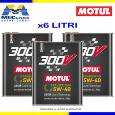 6 LITRI MOTUL 300V COMPETITION 5W40 OLIO MOTORE PER AUTO NUOVA FORMULA