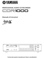 Yamaha CDR1000 Manuale di