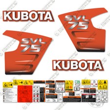 Adatto per Kubota SVL 75 Kit Decalcomanie Skid Steer Ricambio Decalcomanie - 7 Anni 3M Vinile!
