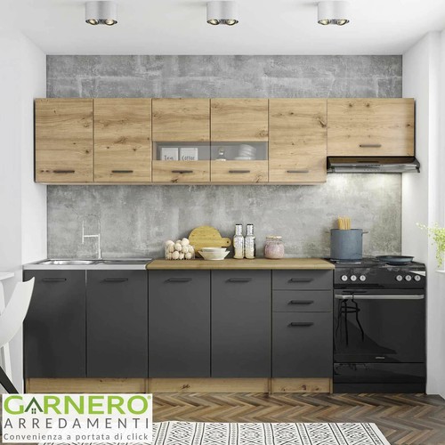 Cucina moderna completa rovere