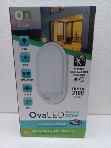 Plafoniera ovale bianca - bianca, led