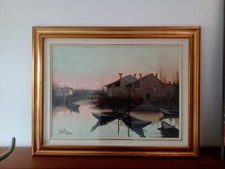 Splendido Dipinto Di Francesco Schiller Quadro Arredamento Olio Su Tela 