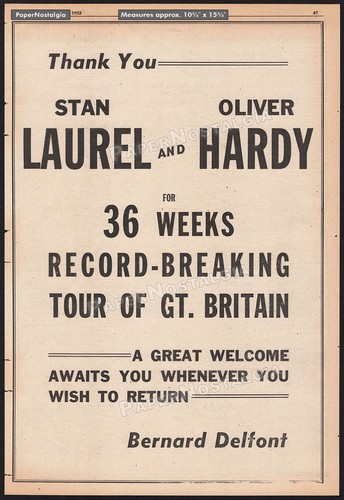 Laurel hardy pubblicità - laurel, &