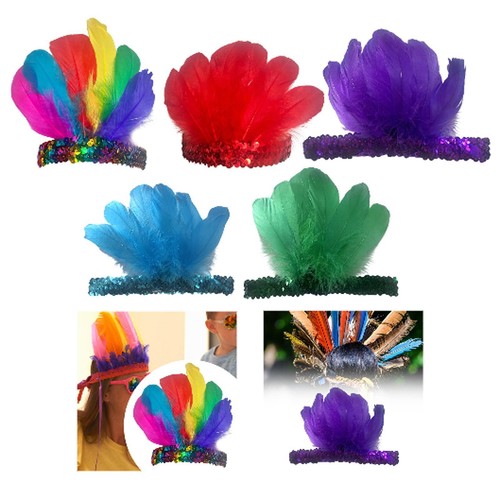 Fascia per capelli con piume