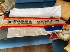 A.S. ROMA CALCIO SCIARPA LANA STADIO CURVA ULTRAS ULTRA' ANNI '70 '80 FORZA ROMA