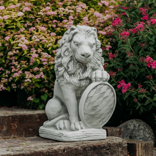 Leone con stemma statua - , in