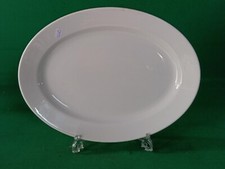 ANTICO VASSOIO OVALE DA PORTATA IN  PORCELLANA BIANCA S.C. RICHARD. CO5
