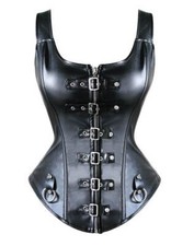 Corsetto Bustino Nero Pelle