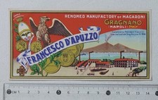 84212 303/tt Etichetta Pubblicitaria - Pastificio D'Apuzzo - Gragnano Napoli