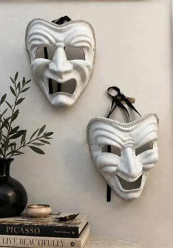 Coppia maschere teatro - maschere,