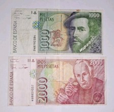 Lotto banconote 1000 + 2000