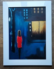 Quadro Donna che guarda il palazzo di Eliano Fantuzzi