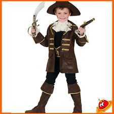 Costume Carnevale Ragazzo Bambino Bucaniere Pirata Corsaro Caraibi  