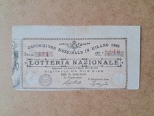 Biglietto Lotteria Esposizione