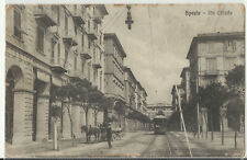 LA SPEZIA - Via Chiodo - animata tram - carretto - originale d'epoca   -aav453