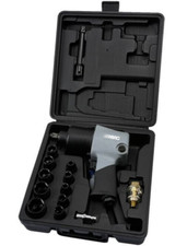 KIT AVVITATORE PISTOLA PNEUMATICA MARTELLO A IMPULSI ARIA COMPRESSA 1/2" BUSSOLE