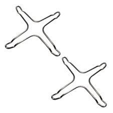 2 RIDUTTORE RIDUZIONE 4 PUNTE ACCIAIO CROMATO 165 mm. X FORNELLO CUCINE GAS