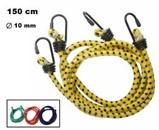CORDA CAVO ELASTICO CON GANCI 150 CM. DIAMETRO 10 mm SET 2 PEZZI COLORI VARI