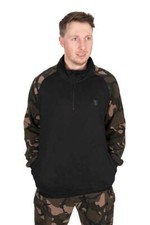 Fox LW 1/4 maglione zip nero mimetico QTR S M L XL XXL XXXL felpa con cappuccio zip OFFERTA