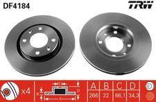 2 dischi freno TRW DF4184 per