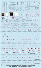 TAURO MODEL TM48/534 DATA STENCILLINGS x F-104S A.M.I. SCALA 1:48