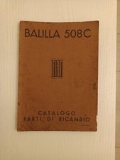 FIAT BALILLA 508C catalogo parti di ricambio - originale anni '30