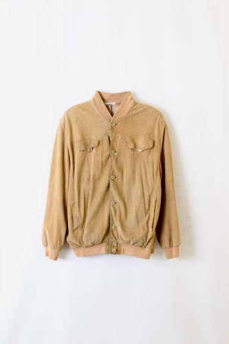 Vintage suede bomber leather - suede,