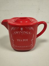 Teiera in Ceramica di Color Rosso "Twinings of London"