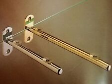 REGGIMENSOLA REGGI MENSOLE IN OTTONE PIENO mm.100 per ripiani in vetro e legno