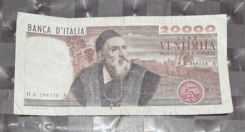 20000 lire tiziano - lire, decreto