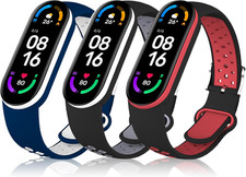 Cinturini per Xiaomi Mi Band 7, 3PCS Silicone Cinturini Di Ricambio per Xiaomi M