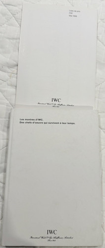 Very rare iwc 1998 - very, french
