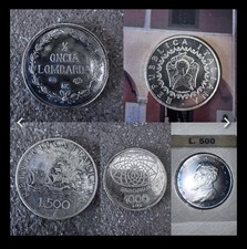 Lotto 5 monete 2x500 L. 1000