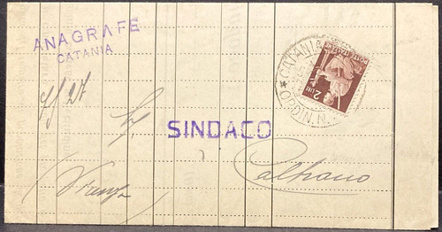 Poste 1946 piego - , anagrafe