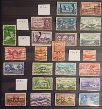Selezione di 24 francobolli usati americani 1946-1950