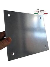 Lamiera in ferro ZINCATA  con  4 FORI , SPESSORE   2-3 mm