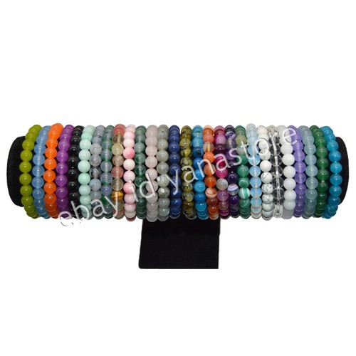 Bracciale elastico perle - , tonde