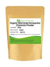 250g Polvere di Bacche di Schisandra Chinensis Secche Selvatiche 100% Biologiche