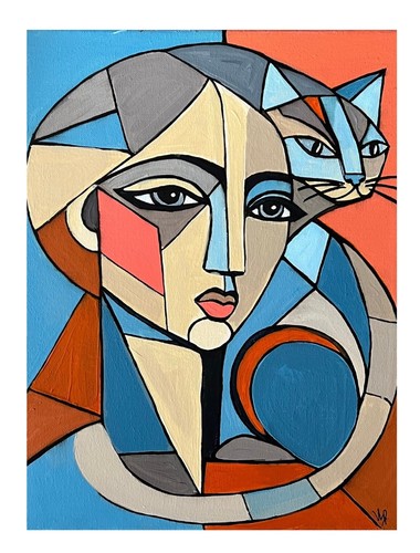Ritratto moderno gatto - , e