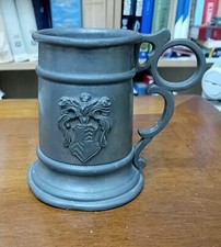 BOCCALE, BICCHIERE VINTAGE IN METALLO PELTRO 