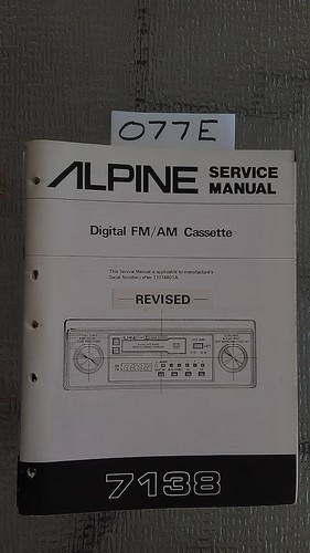 Alpine 7138 manuale - alpine, di