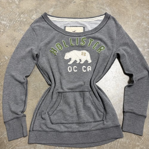 Felpa donna hollister grigia - donna,
