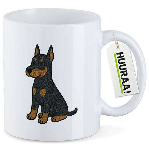 Tazza caffè dobermann fumetto - tazza,